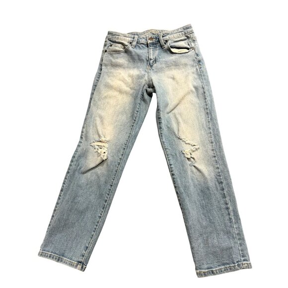 Universal Thread Tapered Leg Jeans Slim Fit Distressed Acid Wash Blue Size 4/27R - Picture 1 of 10